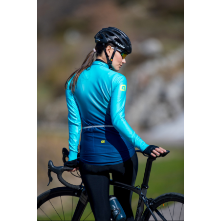 Zimní cyklistická bunda ALÉ dámská GIACCA KLIMATIK K-TORNADO DWR tyrkysová