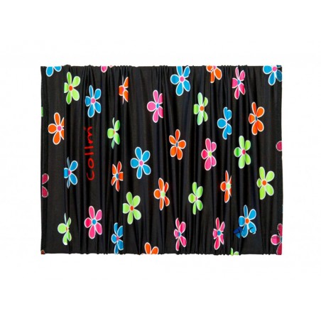 Multifunkční šátek Collm květiny černý