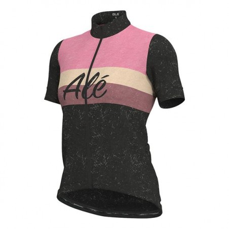 Letní cyklistický dres dámský ALÉ CLASSIC STORICA černý