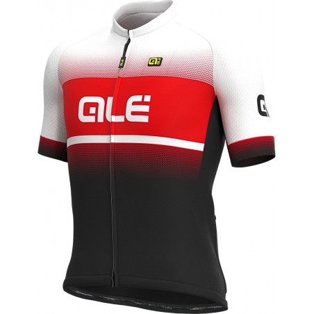 Letní cyklistický dres ALÉ SOLID BLEND černo-červený