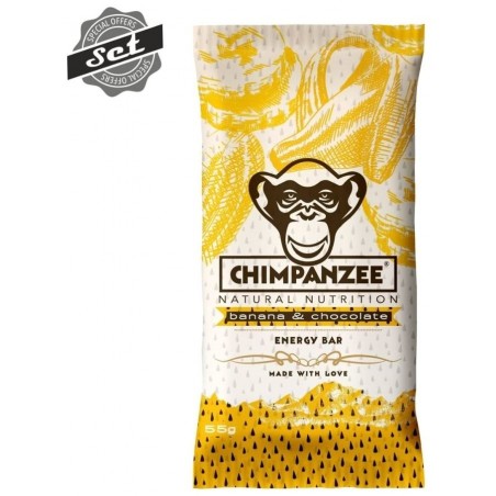 CHIMPANZEE ENERGY BAR Banana Chocolate 55g - SET 4+1 (5x55g)